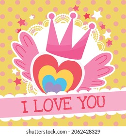 valentines day card art design