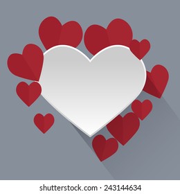 Valentine's day card and background