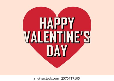 Valentine's day Card background with 3d text