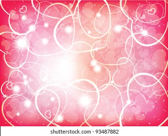 Valentine's day card or background with hearts