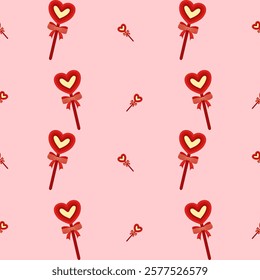 Valentine's Day Card, Background and Seamless Pattern, Love, Anniversary