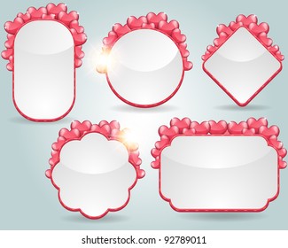 Valentine's day card banner vector set