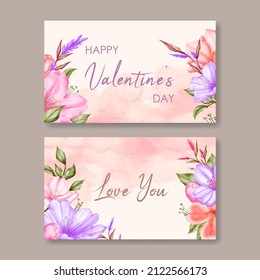 Valentine's day card with beautiful floral