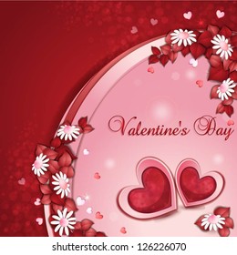Valentine's day card with beautiful flowers