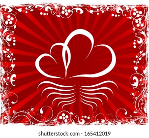 Valentine's day card with beautiful flowers