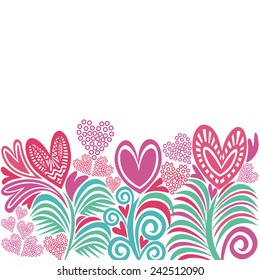 Valentines day card beautiful romantic background vector illustration