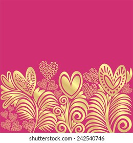 Valentines day card beautiful romantic pattern background vector illustration