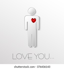 valentines day card. boy