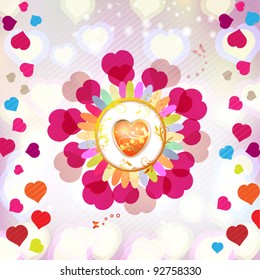 Valentine's day card with butterflies