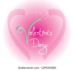 Valentine's Day. Card check. Vector.
