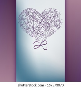 Valentines day card with copyspace. 