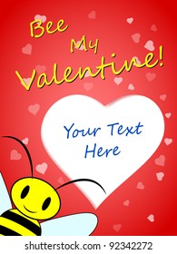 Valentine's Day Card with Cute Bee