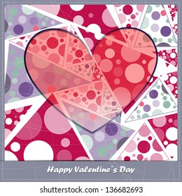 Valentine`s day card with decorative elements