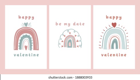 Valentines day card dedication note love letter cute flat design