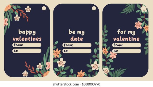 Valentinstag Karte Widmung Note Love Brief cute flaches Design