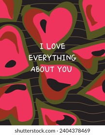 Valentine's Day Card and design element