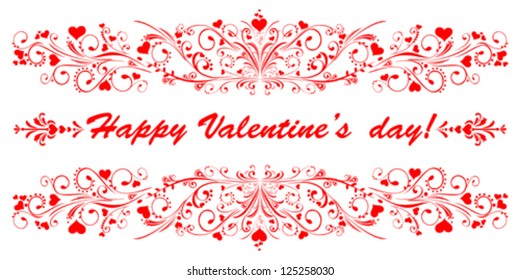 Valentine's day card design. Vector Illustration