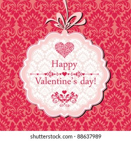 Valentine's day card design. Vector Illustration