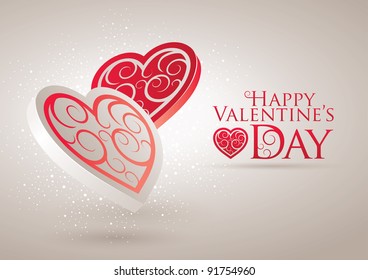 Valentine's Day Card. Editable vector illustration. CMYK color mode. Print ready. All elements are layered separately in vector file.