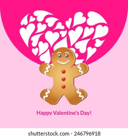 Valentine's day card. Elements for cards, gifts, crafts, invitation. Vector illustration.