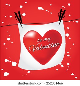 Valentine's day card. Elements for cards, gifts, crafts, invitation. Vector illustration.