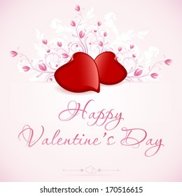 Valentine's Day Card with Floral elements