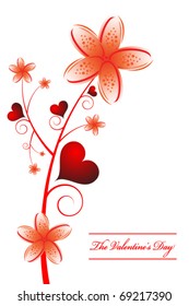 Valentine's day  card with flowers