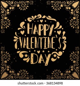 Valentines Day card. Greeting typography. Valentine's card.