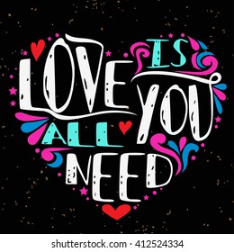 Valentines Day card. Greeting typography. Valentine's card.
