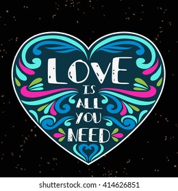Valentines Day card. Greeting typography. Valentine's card.