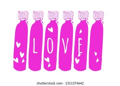 Valentine's day card. Hand drawn illustration for your design: web, posters, cards