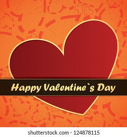 Valentine`s day card with heart