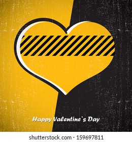 Valentine`s day card with heart