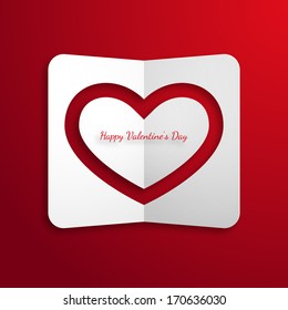 Valentines day card with heart.