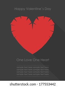 Valentine`s day card with heart