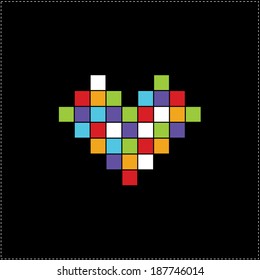 Valentine`s day card with heart 