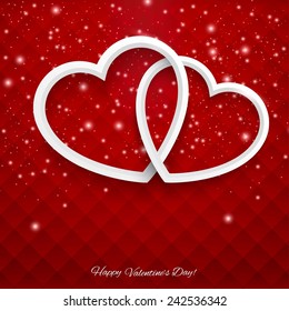 Valentine's Day card with  heart