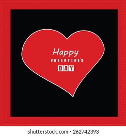 Valentine`s day card with heart 