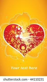 Valentines Day card with heart