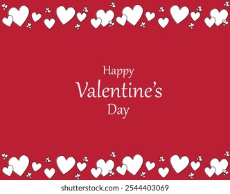 Valentines Day Card with Heart Border