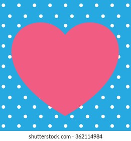 Valentines day card. Heart icon. Vector illustration