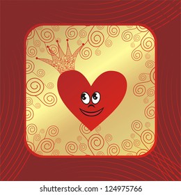 Valentines day card heart pattern vector illustration