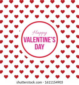 Valentines day card with heart shape : Vector illustration.