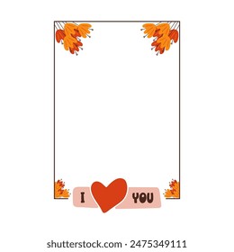 Valentines day card with heart shapes on white background