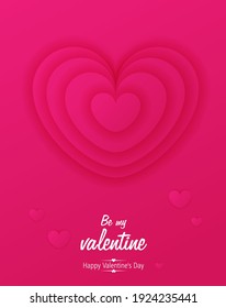 Valentines day card with heart. Vector illustration.