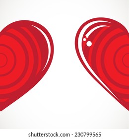 Valentines day card with heart. Vector illustration.