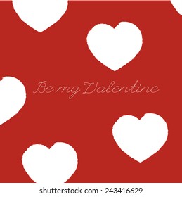 Valentines day card with heart. Vector illustration.
