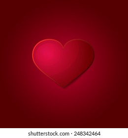 Valentines Day Card with Heart. Vector