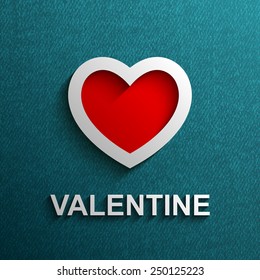 Valentines day card with heart, Vector illustration Eps 10