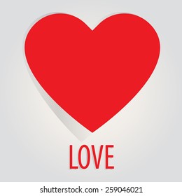 Valentines day card with heart. Vector illustration